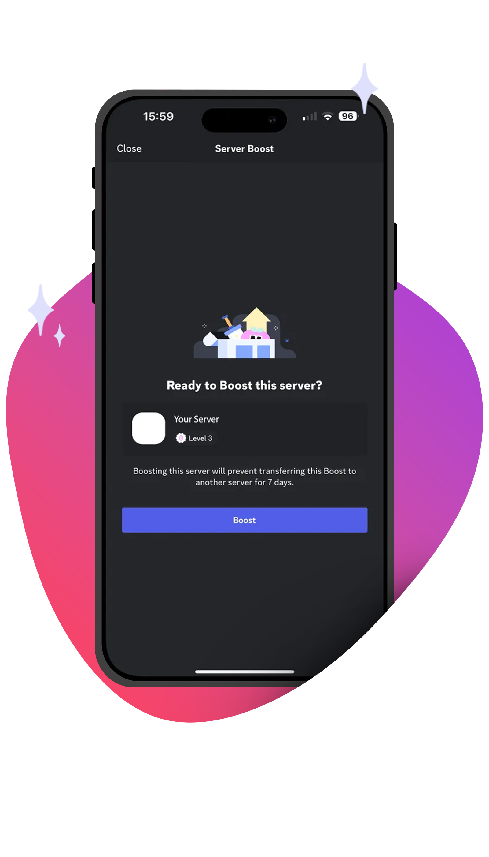 Discord mobile interface